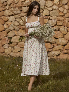 Vestido Floral con Bolsillos