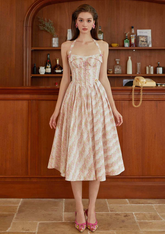 Vestido corsé rosa toscano